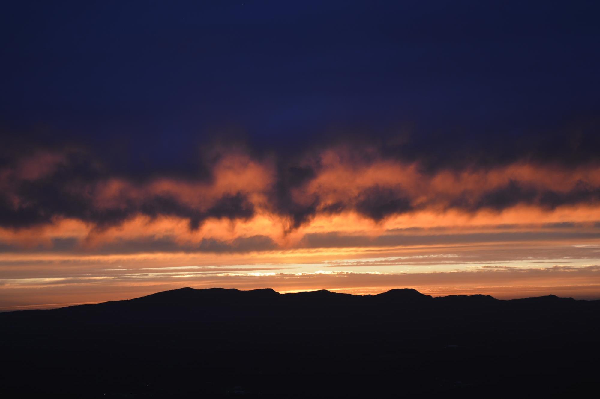 桝形山からの夕焼け