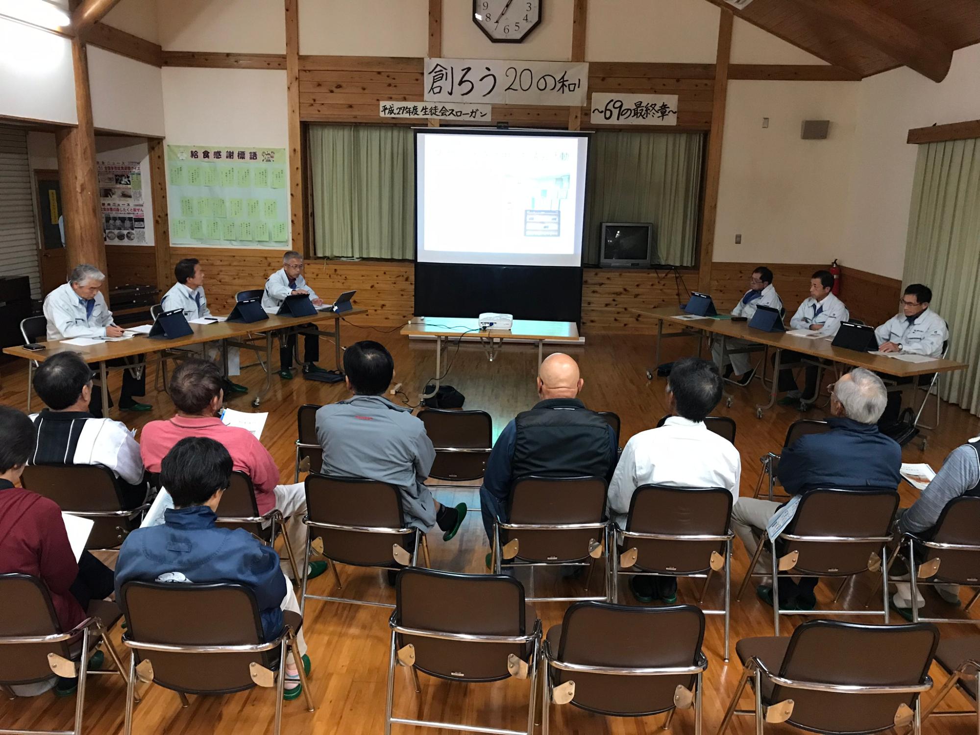 鞍岡地区複合型交流施設での議会報告会